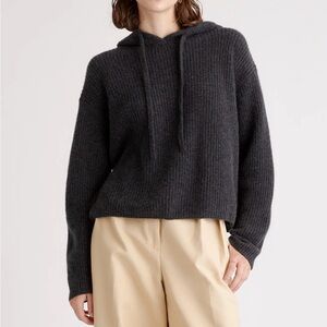 Quince Mongolian Cashmere Fisherman Pullover Hoodie